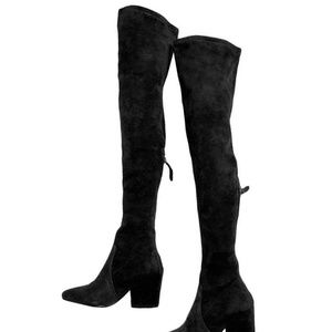 OVER THE KNEE SUEDE LEATHER BOOTS